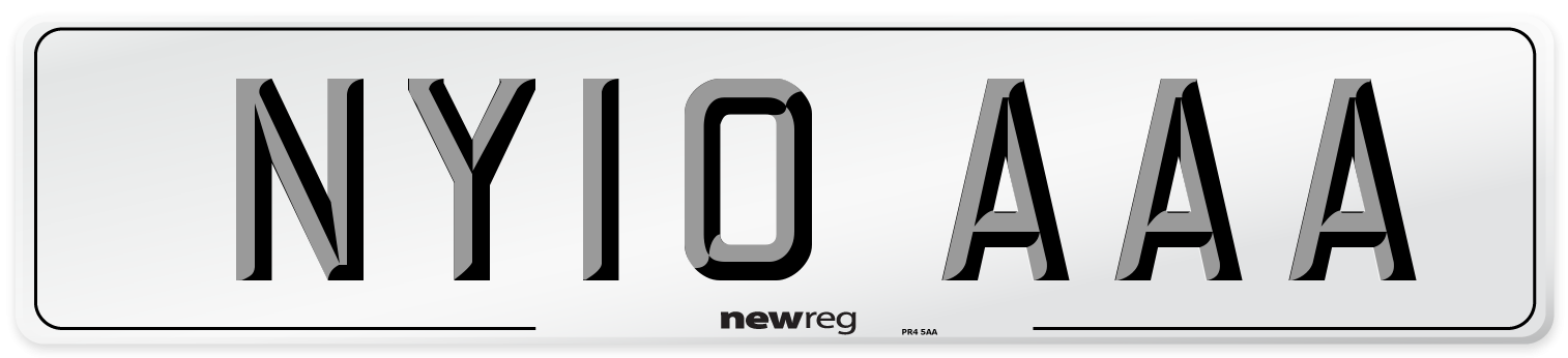 NY10 AAA Number Plate from New Reg